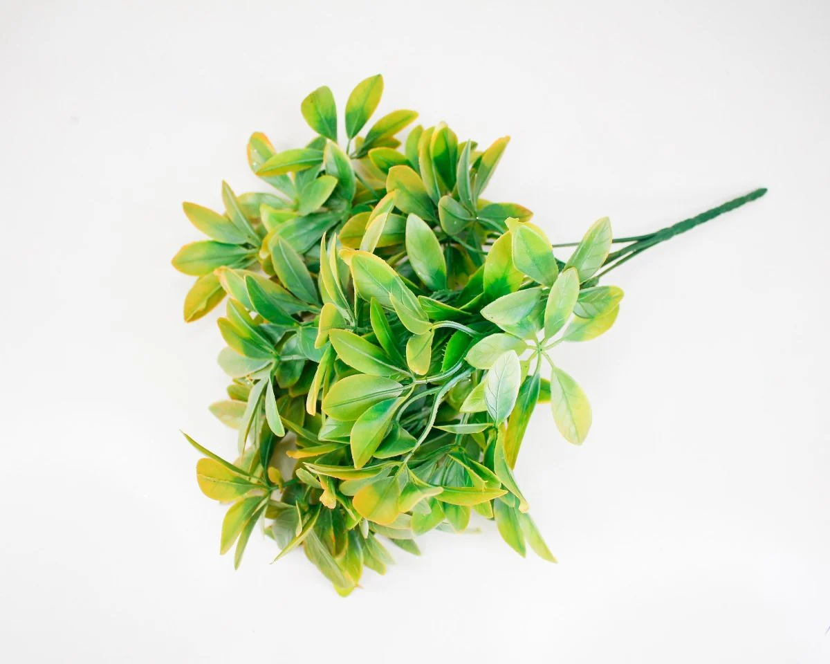 14" Leaves Bush - Yellow/Green - Image 3
