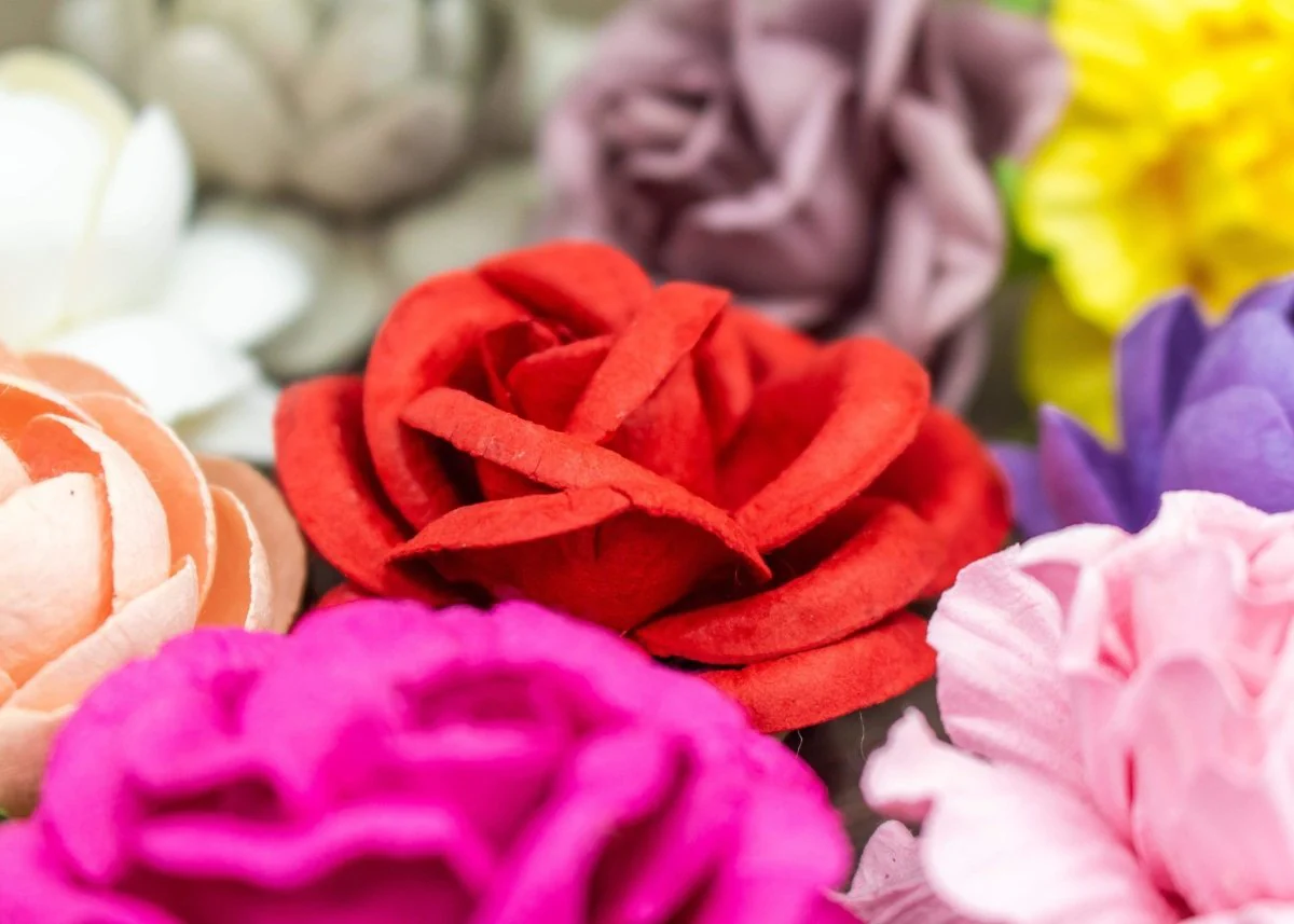 2" Mulberry Wood Flower - Variety Pack - Image 2