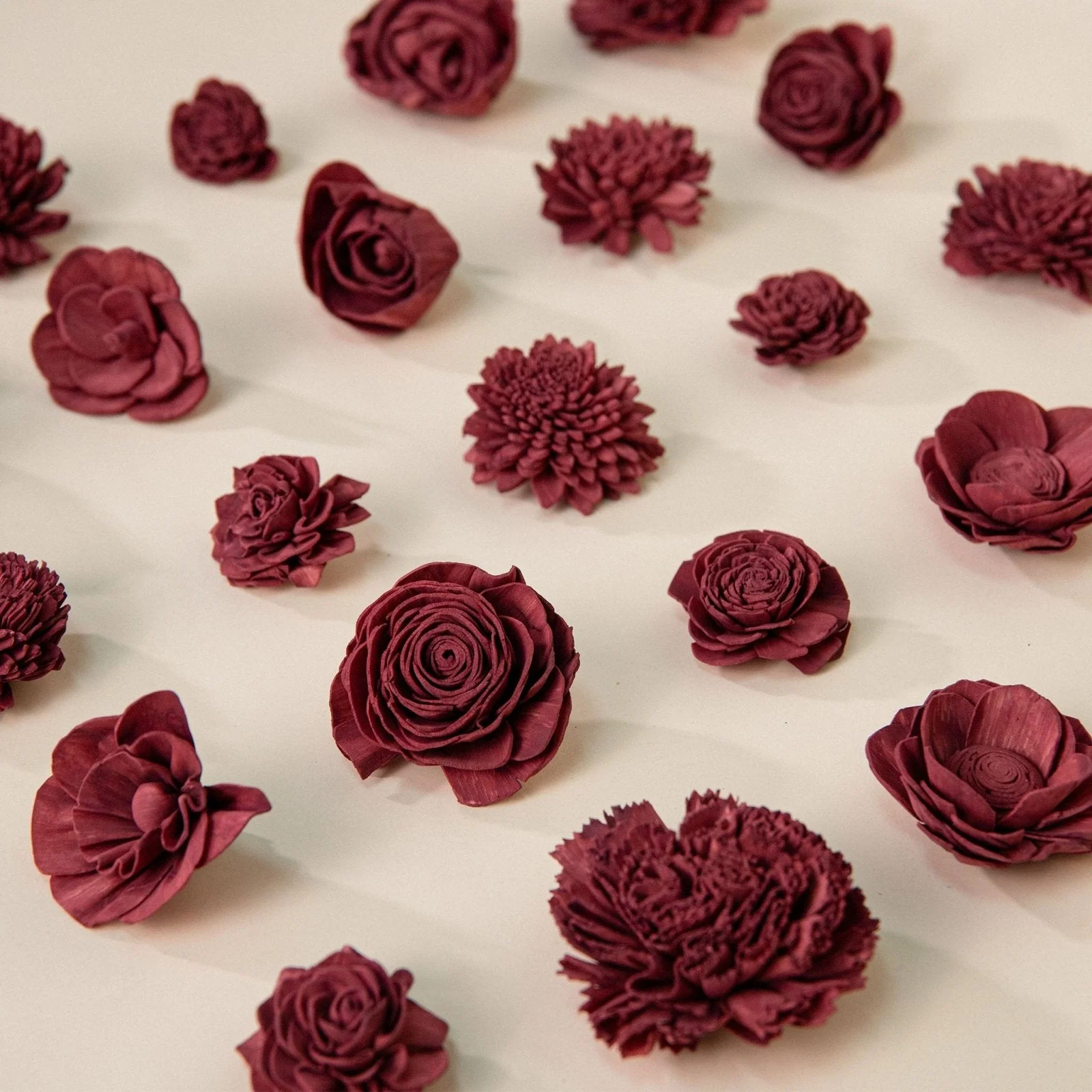 25-Pack of Burgundy-Colored Mixed Flowers - Image 2