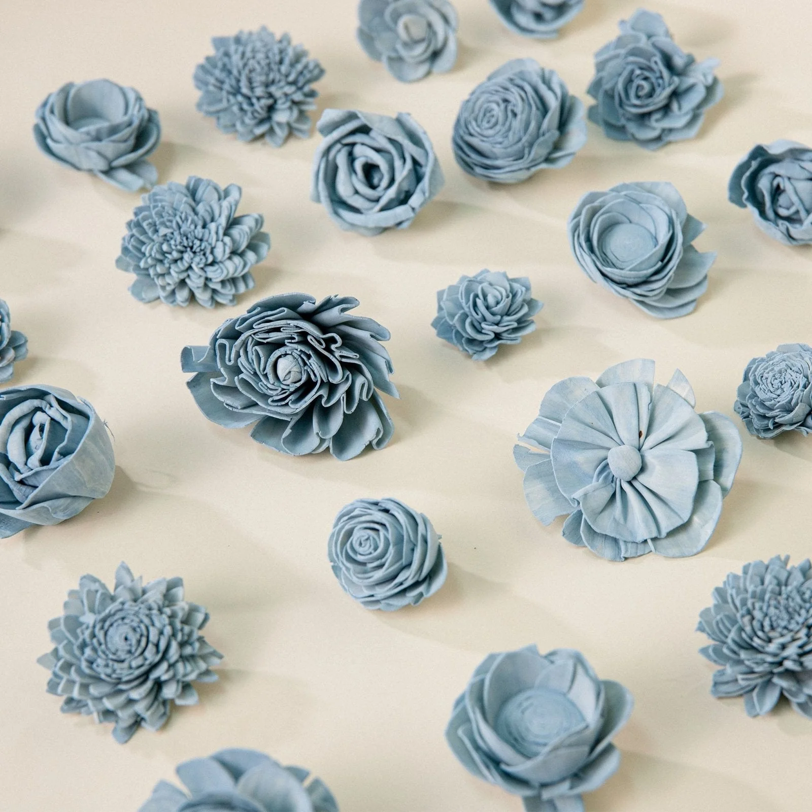 25-Pack of Dusty Blue-Colored Mixed Flowers - Image 2