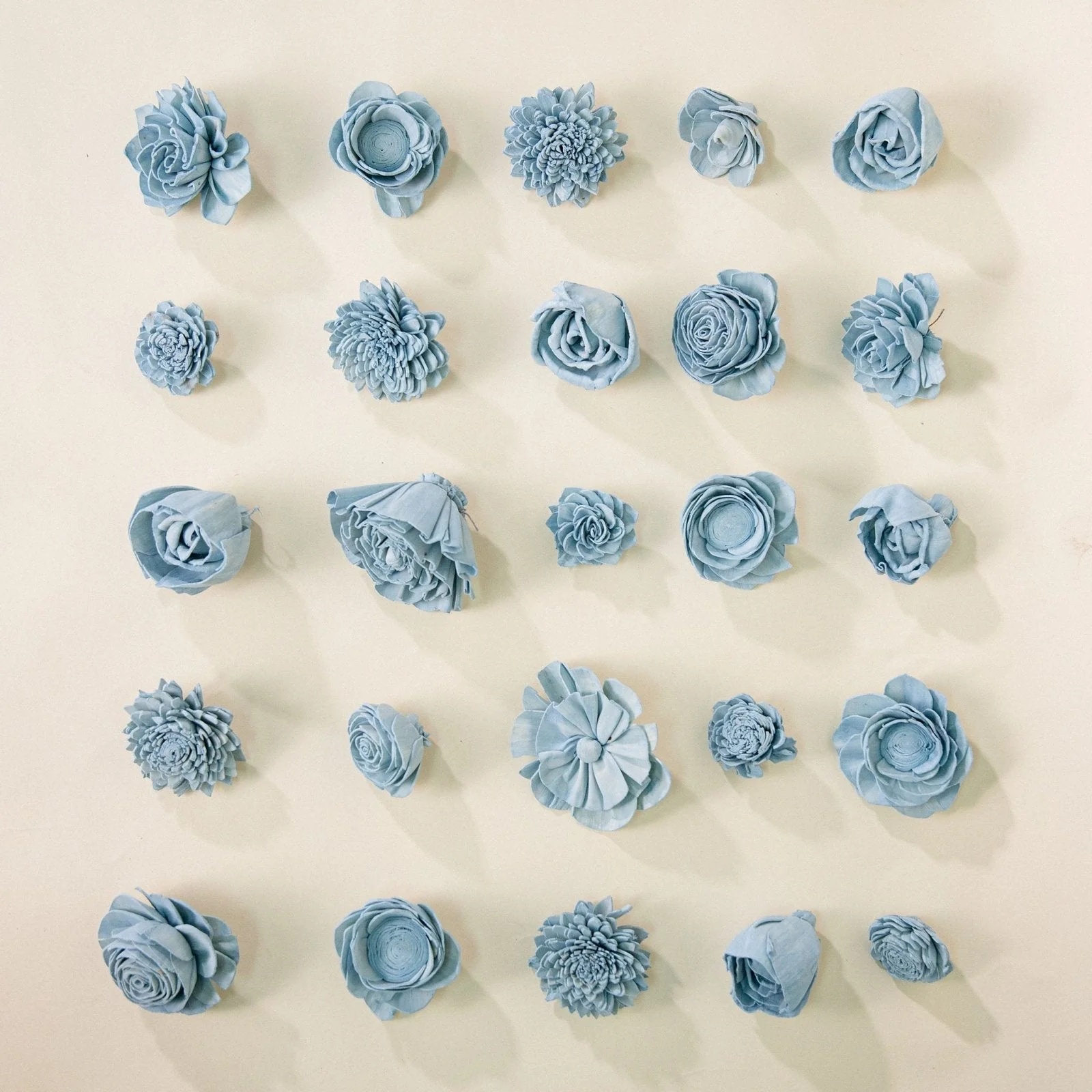 25-Pack of Dusty Blue-Colored Mixed Flowers - Image 3
