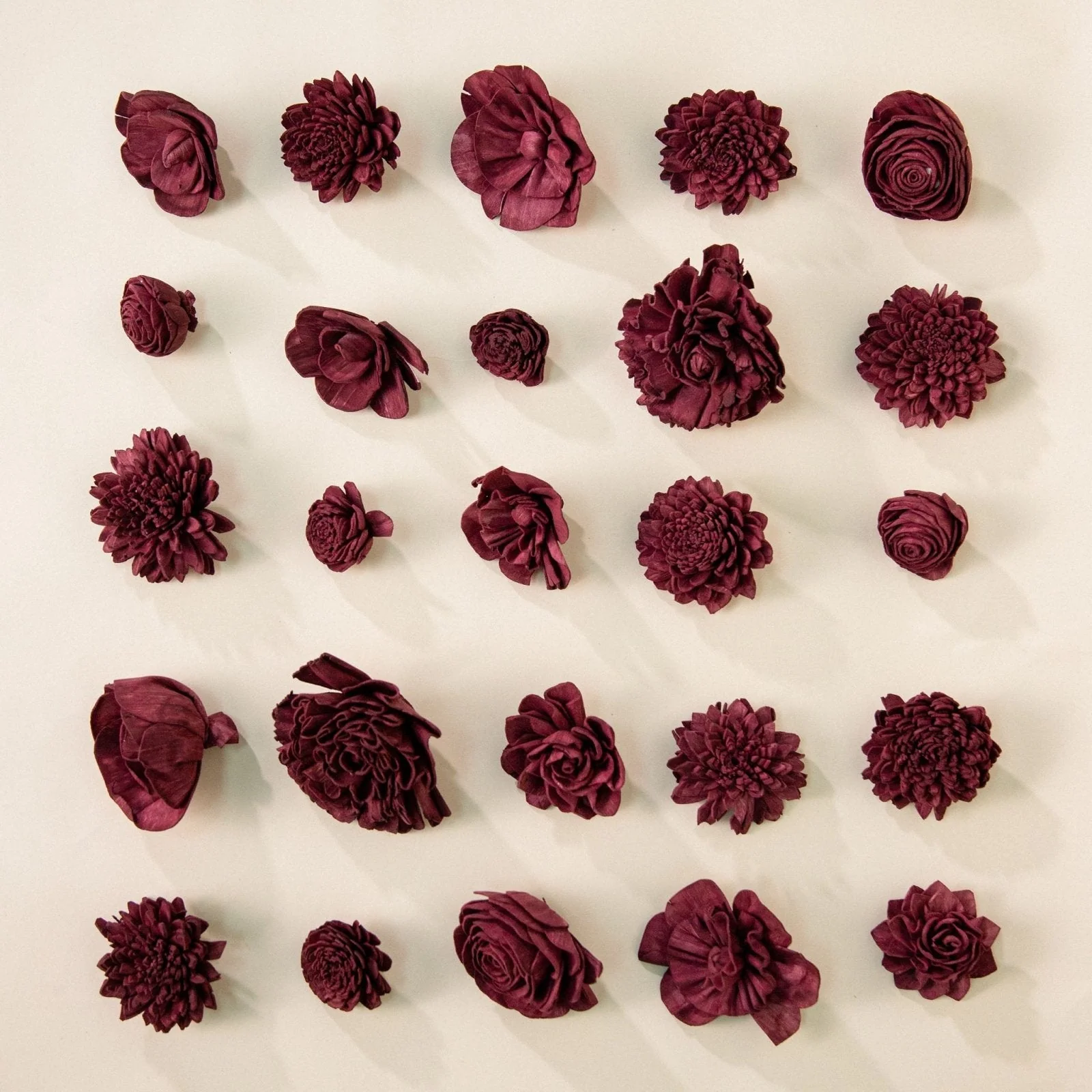 25-Pack of Merlot-Colored Mixed Flowers - Image 3