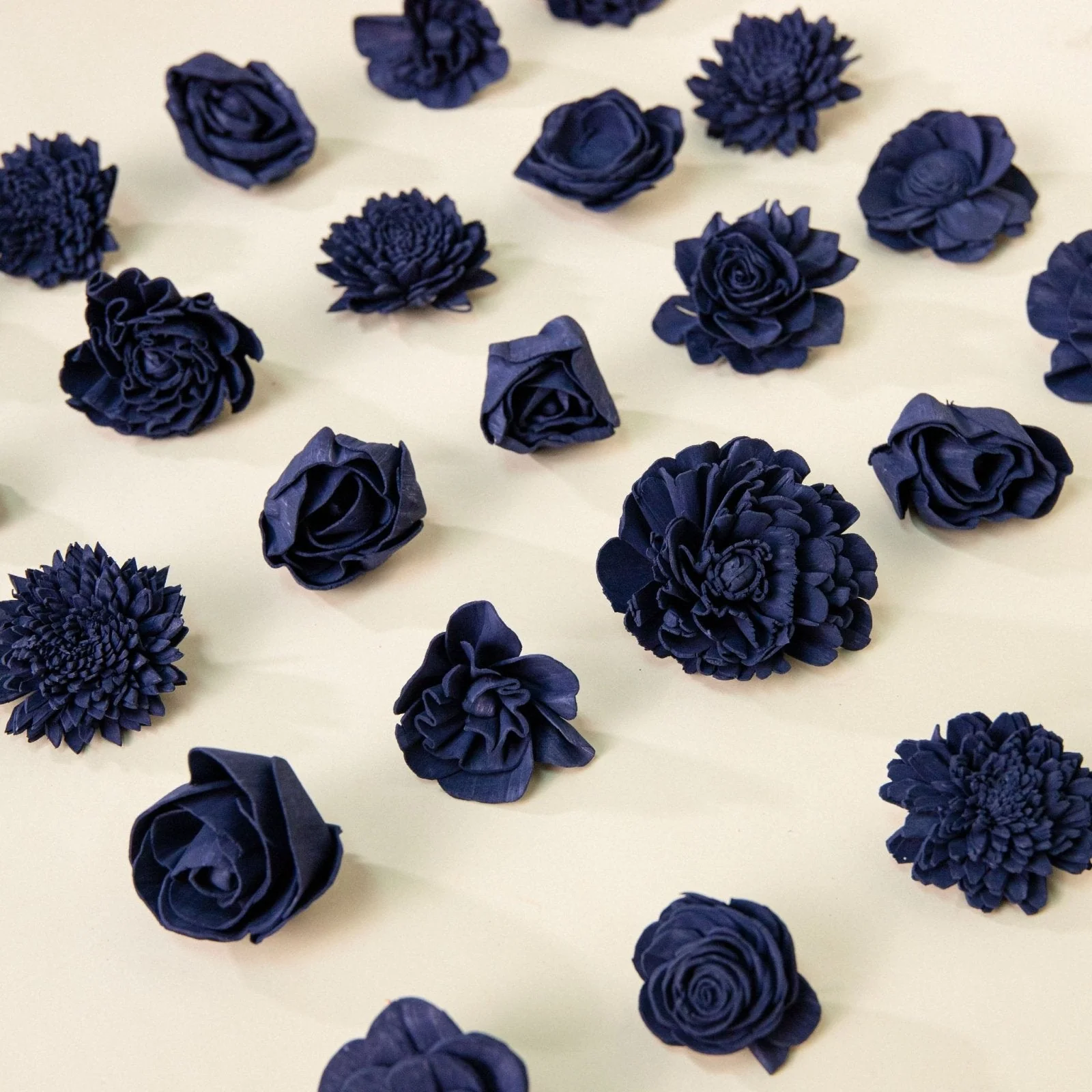 25-Pack of Navy-Colored Mixed Flowers - Image 2