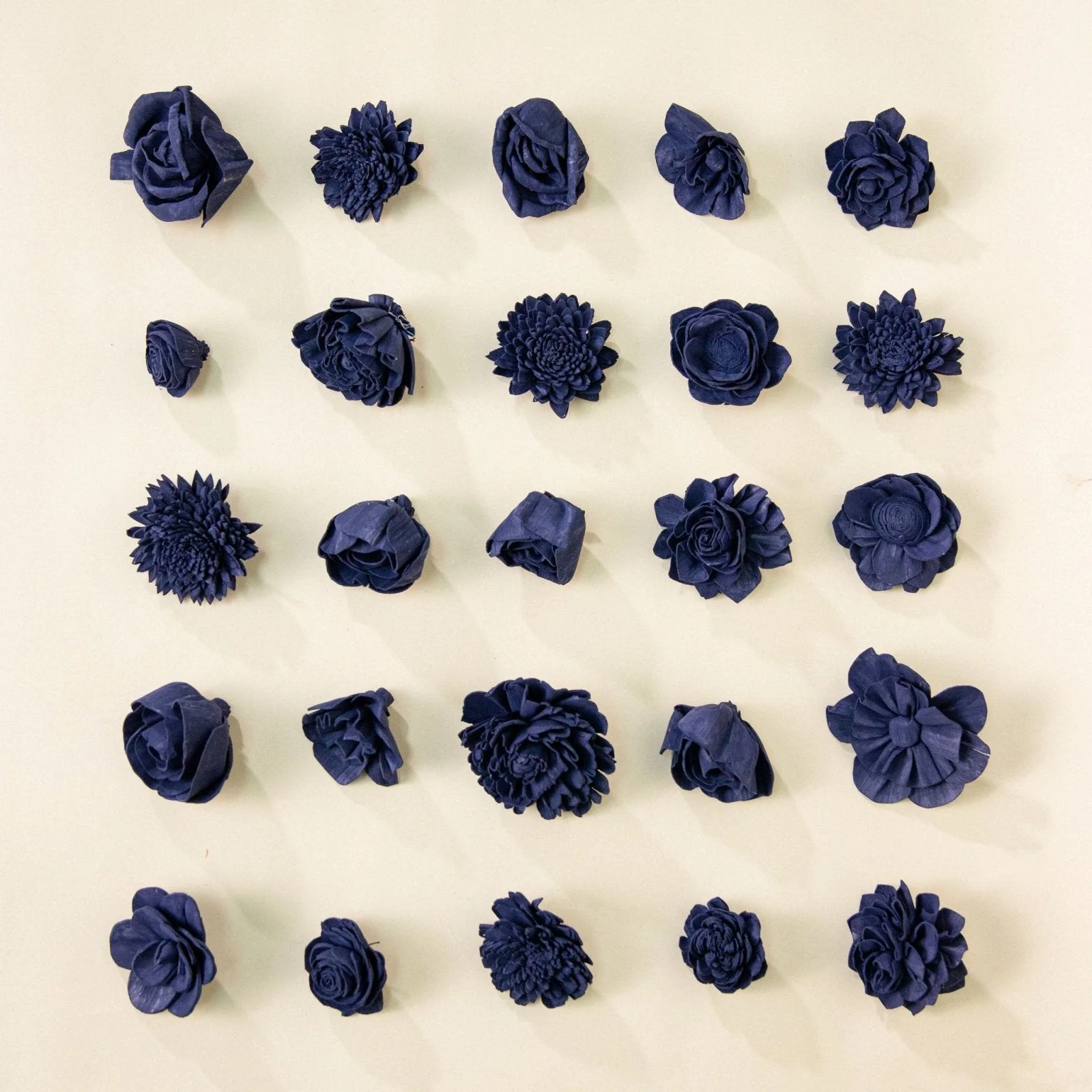25-Pack of Navy-Colored Mixed Flowers - Image 3