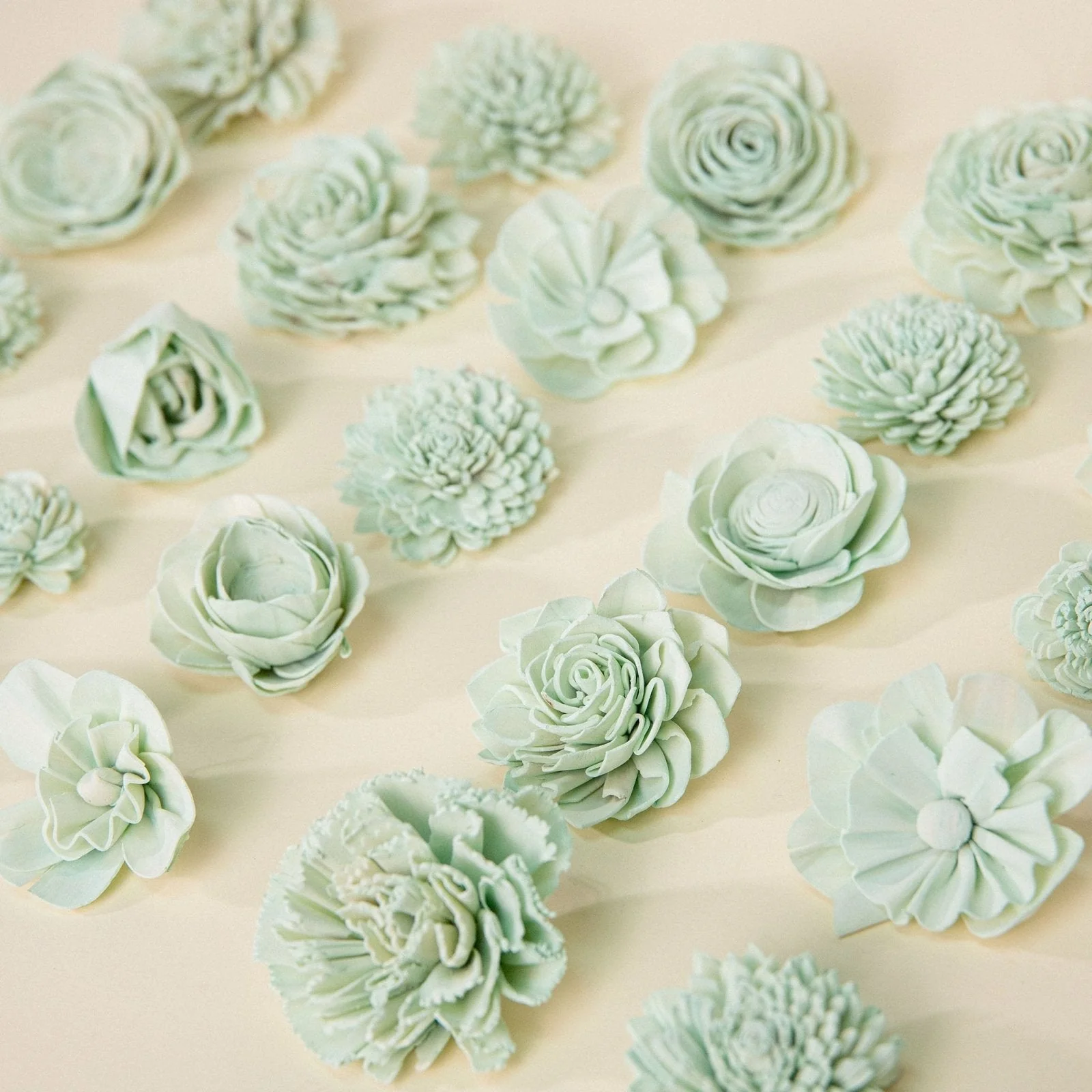 25-Pack of Sage-Colored Mixed Flowers - Image 2