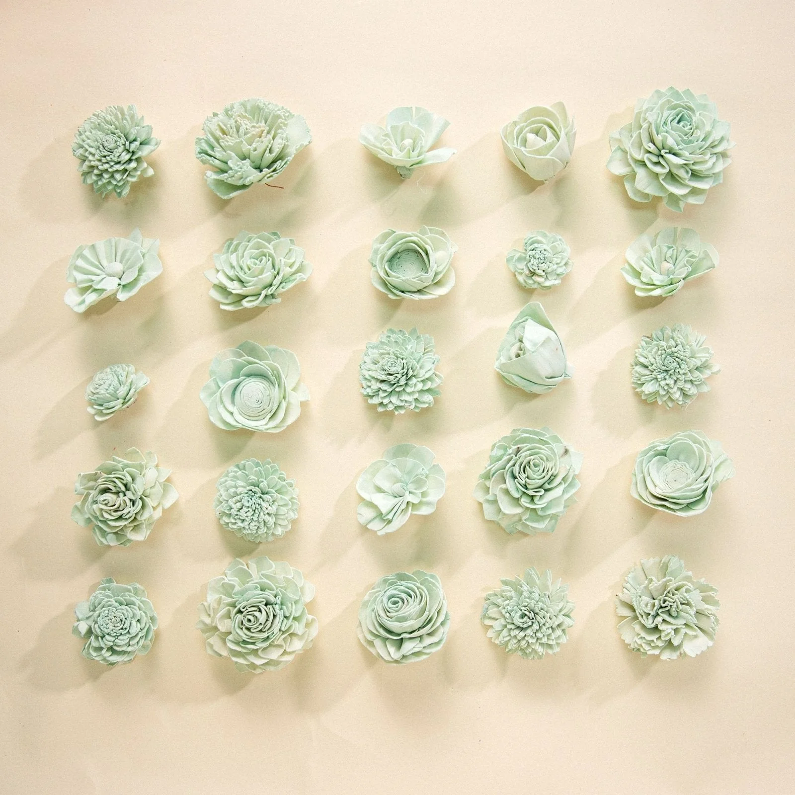 25-Pack of Sage-Colored Mixed Flowers - Image 3