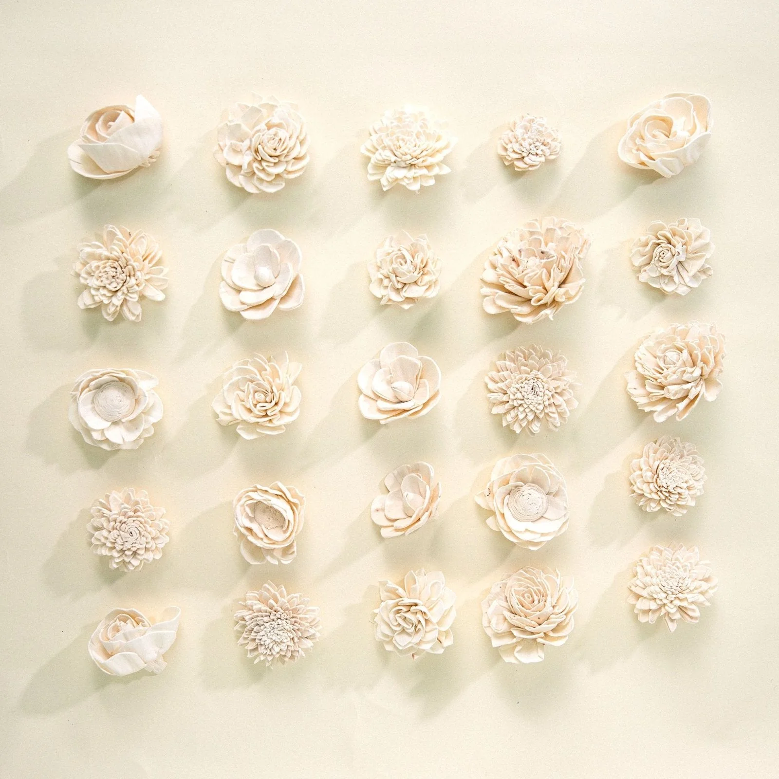 25-Pack of White Wedding-Colored Mixed Flowers - Image 3