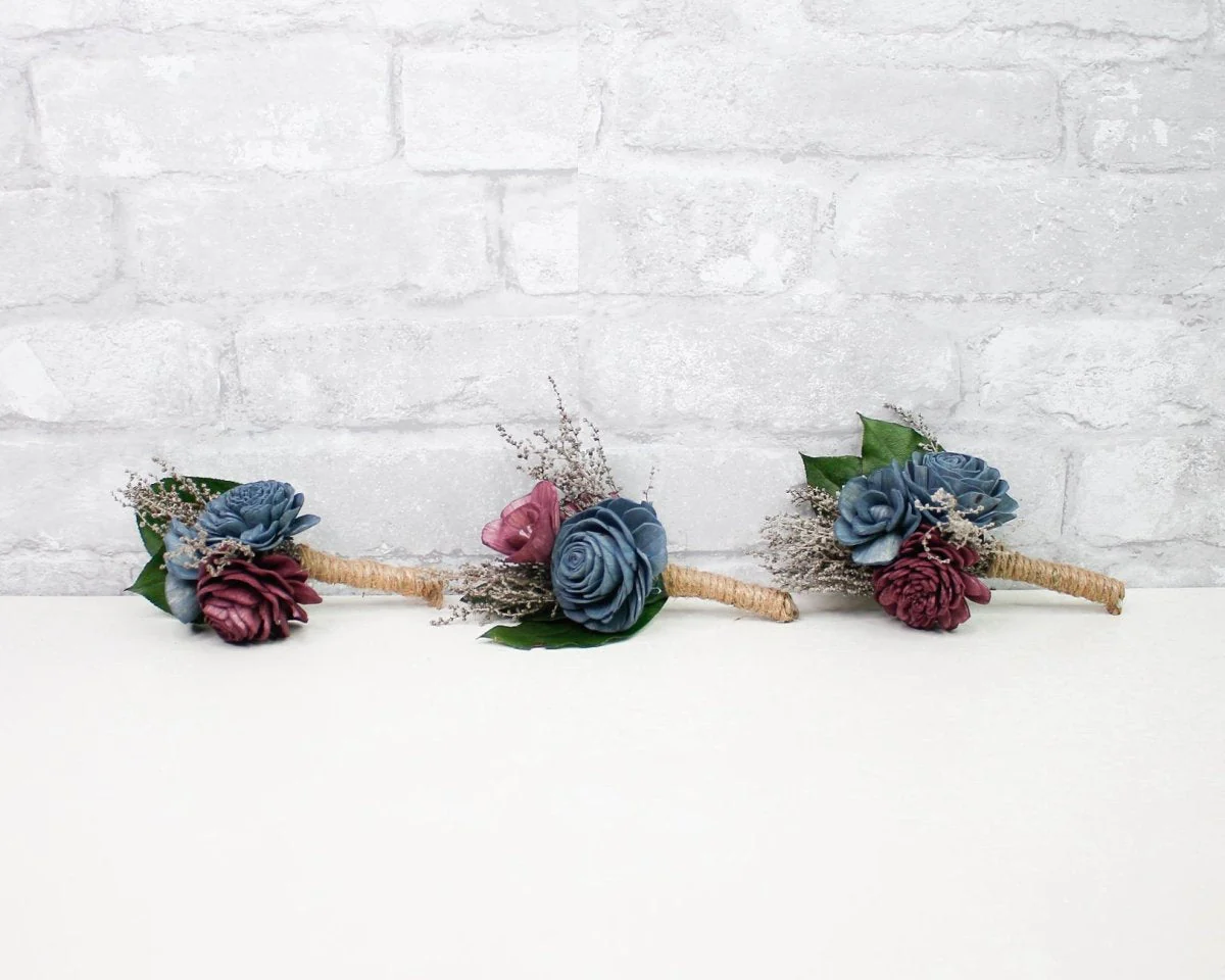 Bejeweled Boutonniere (Set of 3)