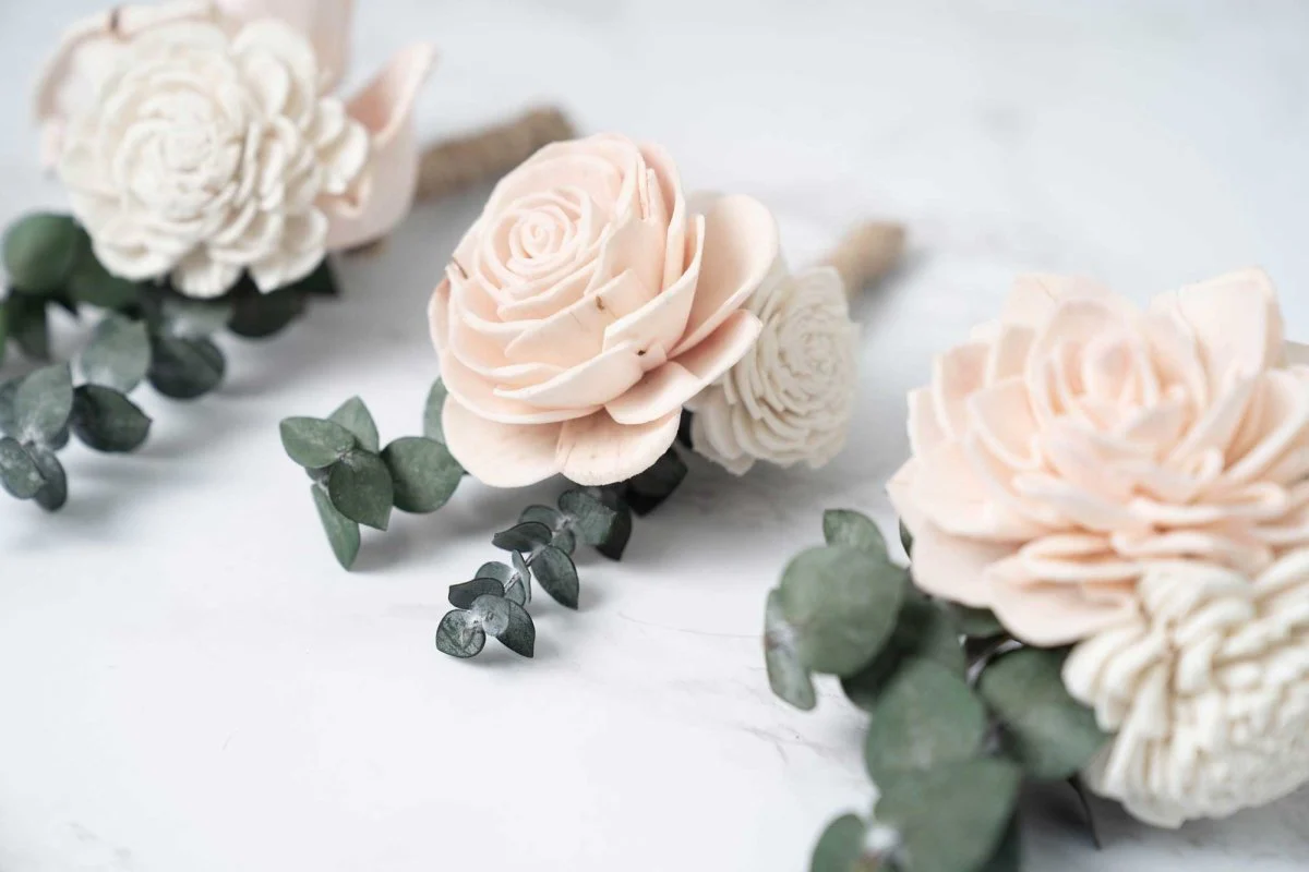 Blush Beauty Boutonniere (Set of 3) - Image 5