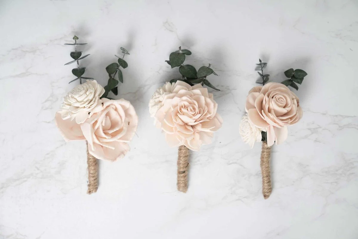 Blush Beauty Boutonniere (Set of 3)* - Image 2
