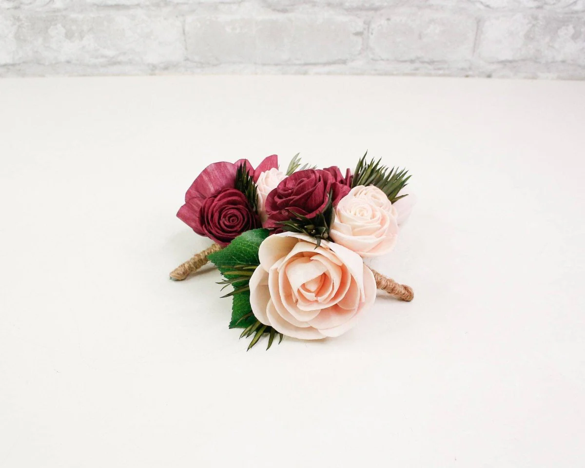 Blushing Belle Boutonniere (Set of 3) - Image 3