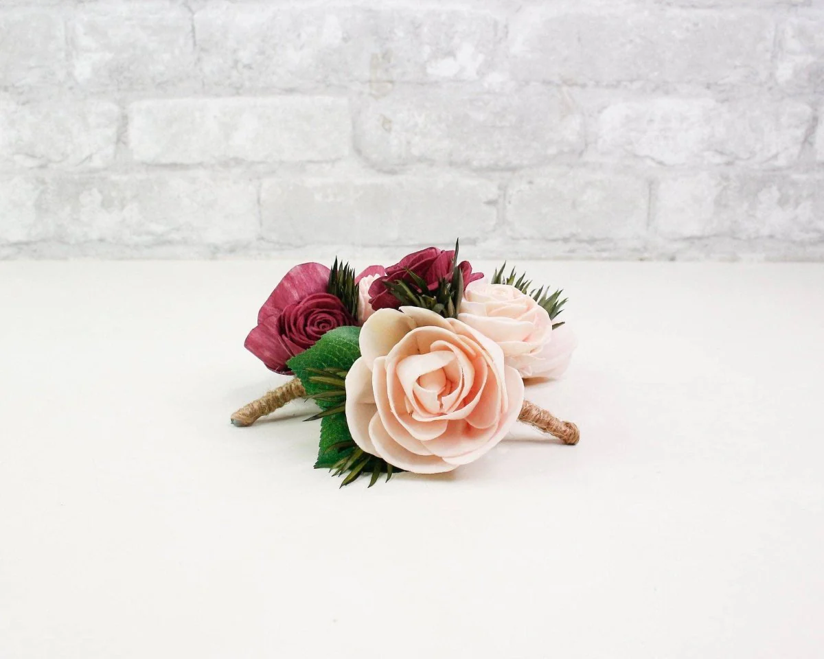 Blushing Belle Boutonniere (Set of 3) - Image 4