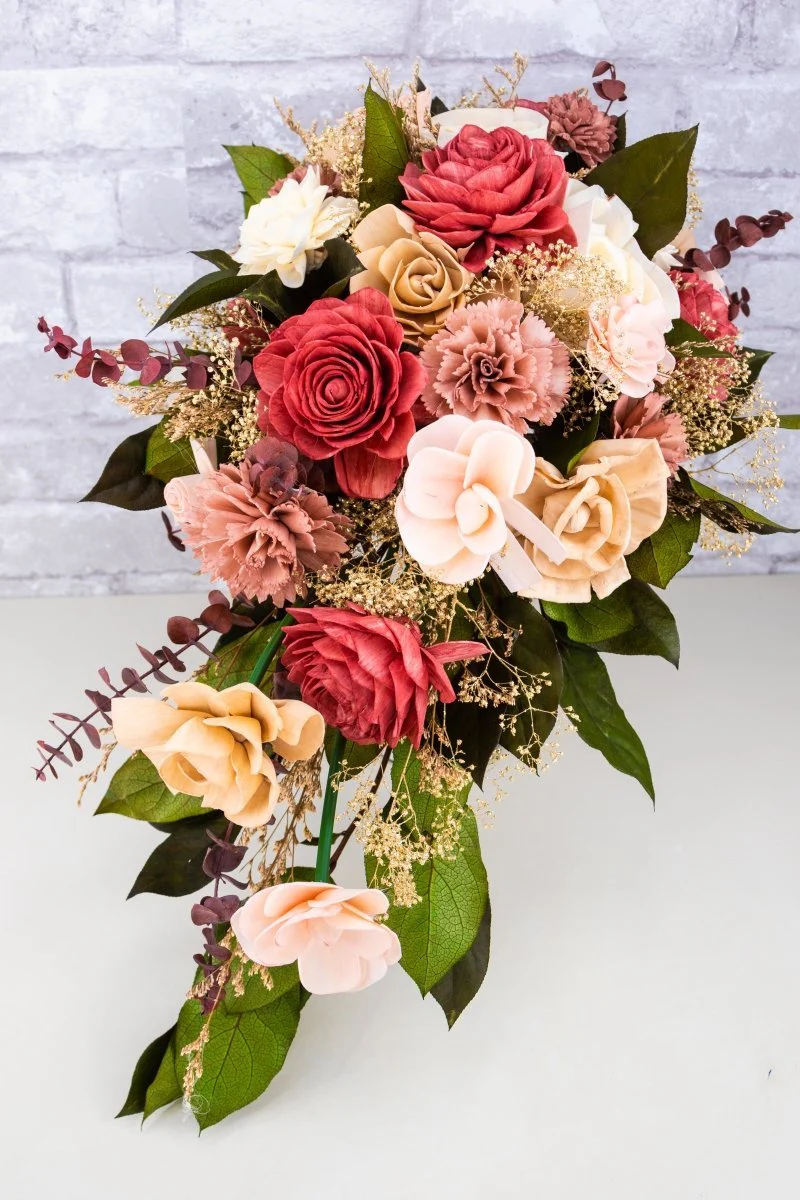 Blushing River Cascade Bouquet - Image 3