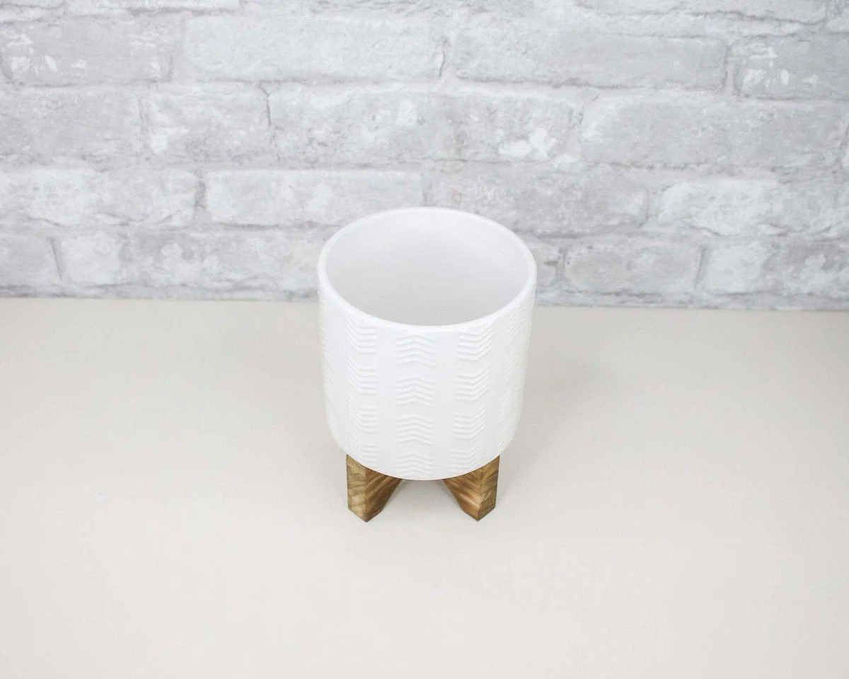 Boho Ceramic Pots With Stand - Image 10