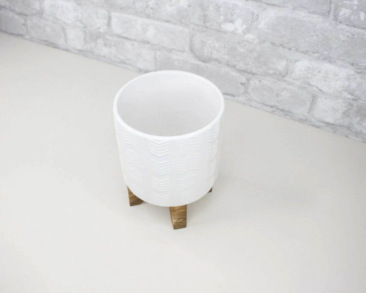 Boho Ceramic Pots With Stand - Image 11