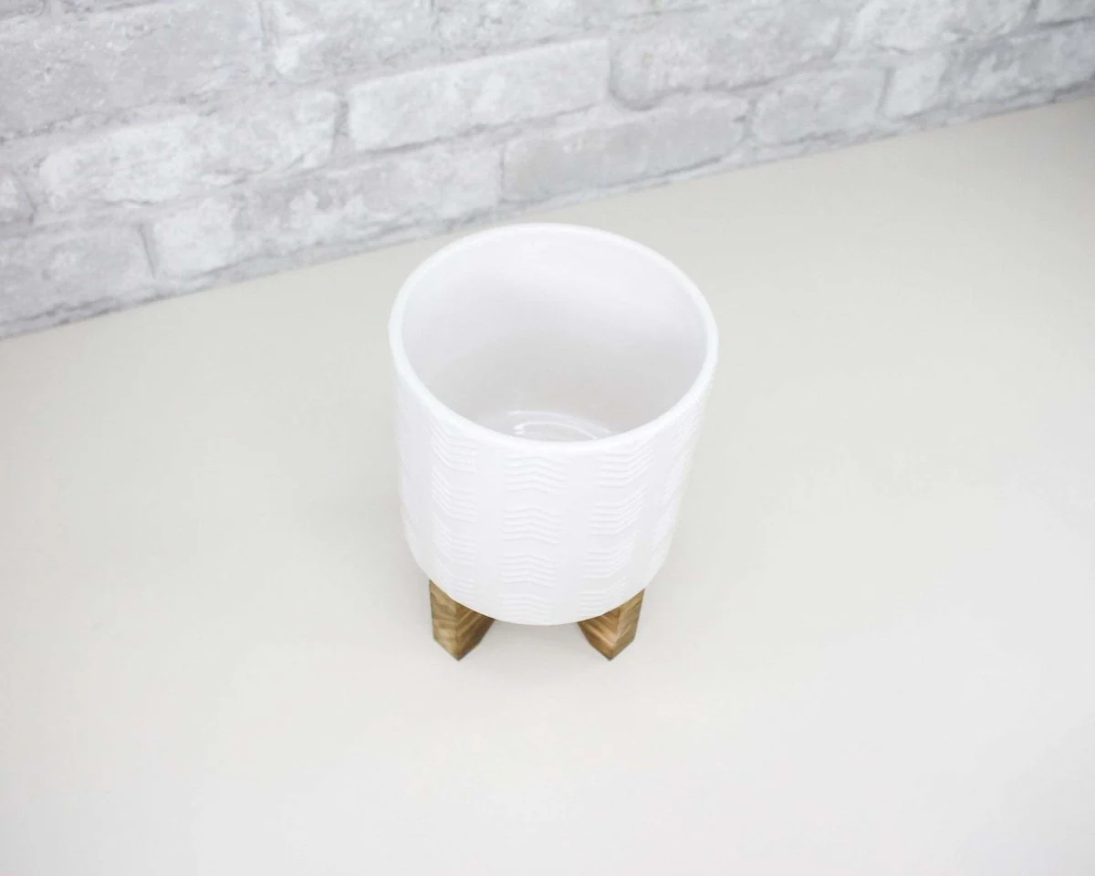 Boho Ceramic Pots With Stand - Image 9