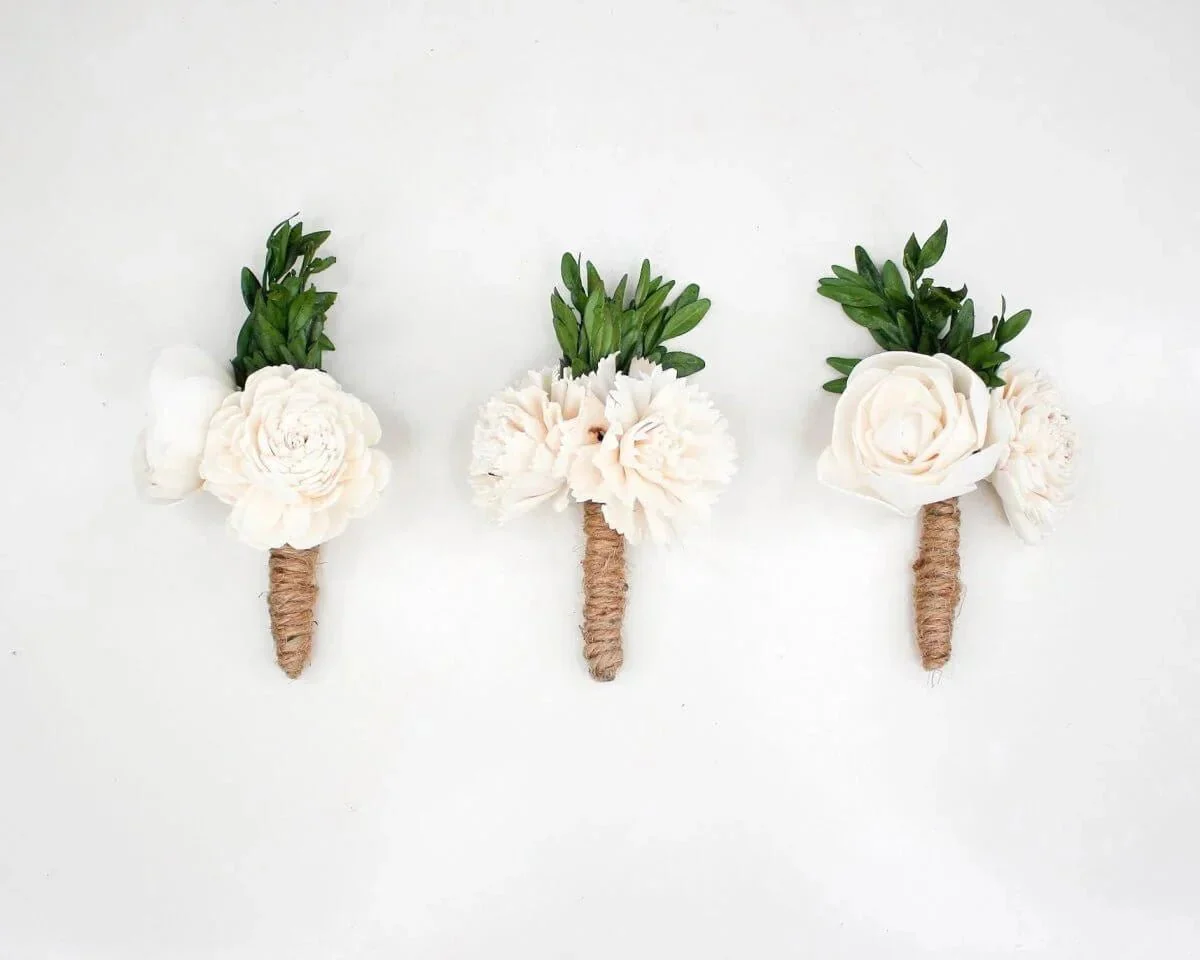 Boxwood Boutonniere (Set Of 3) - Image 3