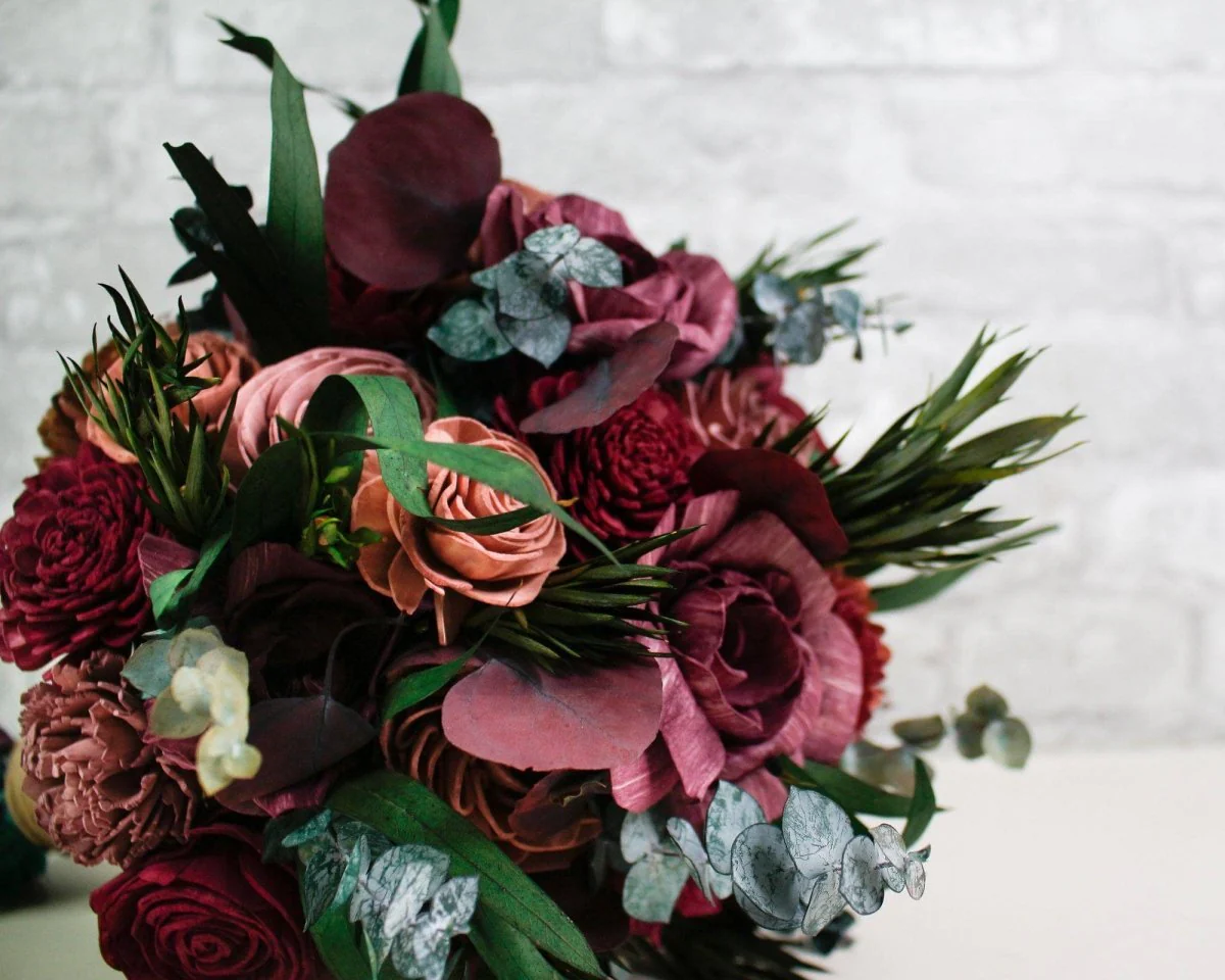Brisk Burgundy Bouquet - Image 7