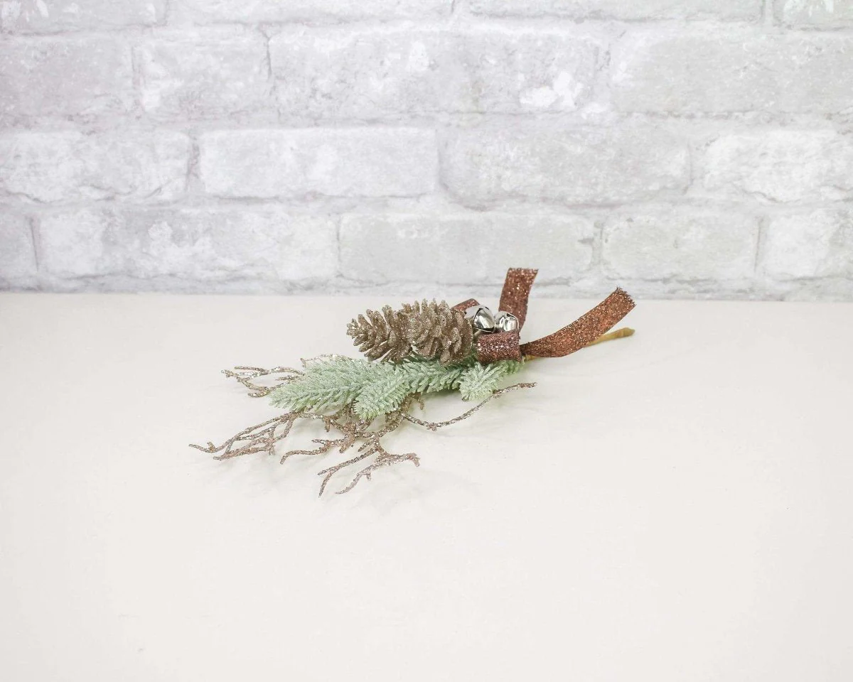 Christmas Pine Pick - Gold - Image 3