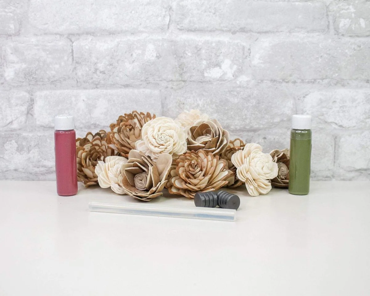 Christmas Wood Flower Magnet Kit - Image 6