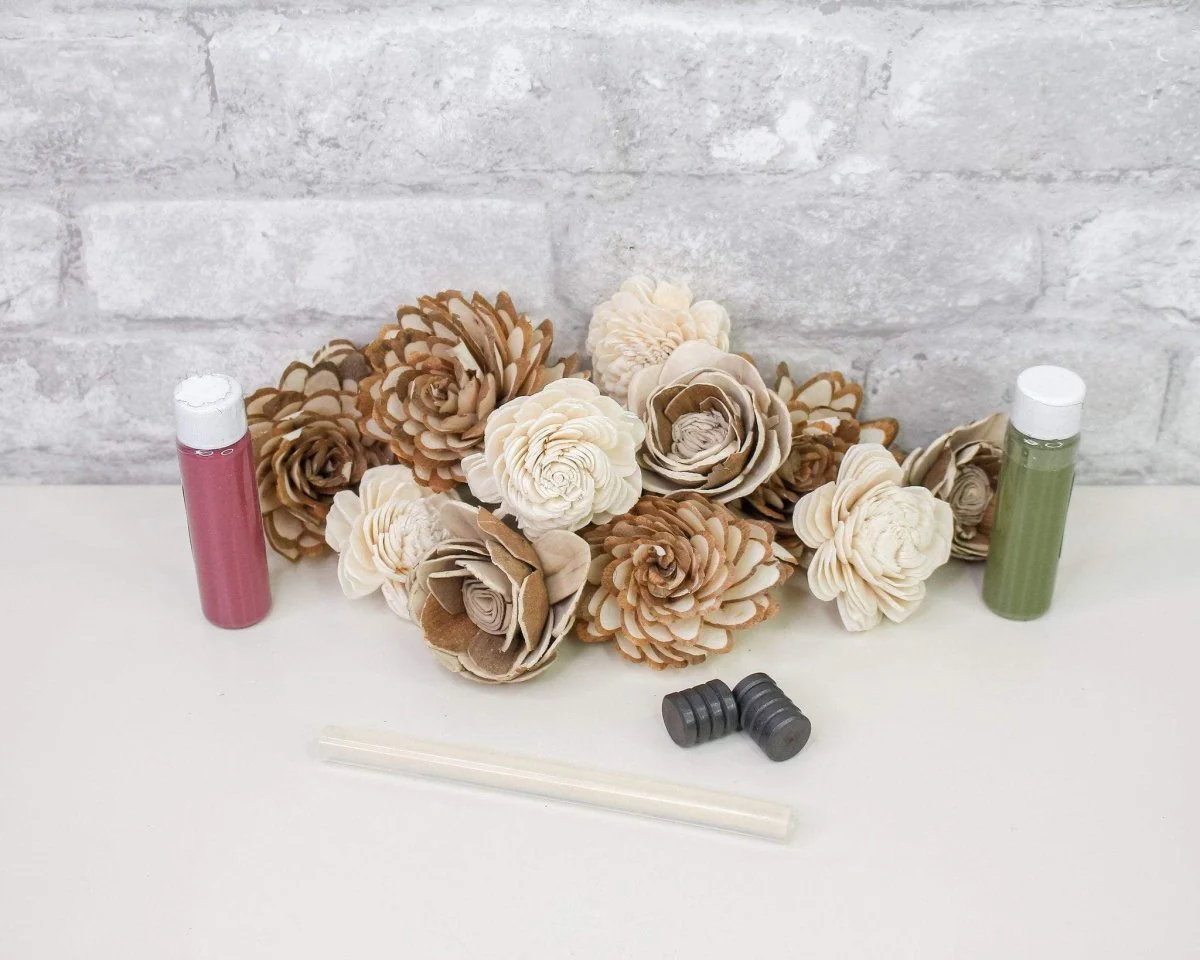 Christmas Wood Flower Magnet Kit - Image 9