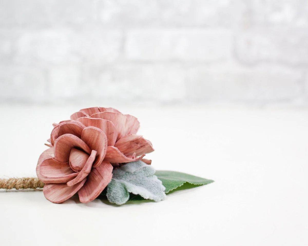 Cinder Rose Boutonniere (Set of 3)* - Image 3