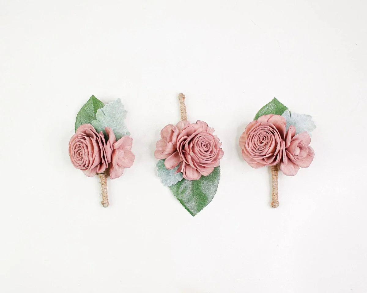 Cinder Rose Boutonniere (Set of 3)* - Image 6