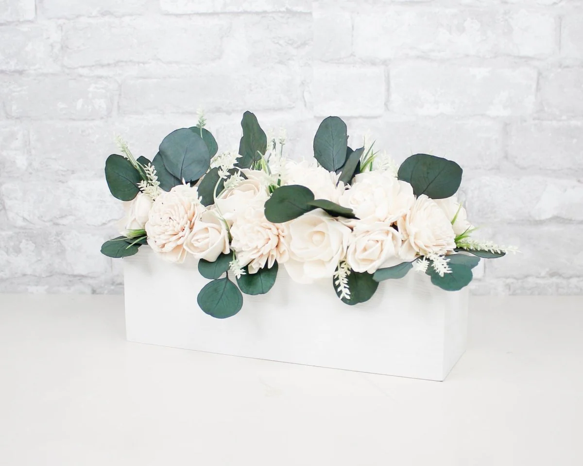 Classic All White Sympathy Arrangement Craft Kit - Image 3