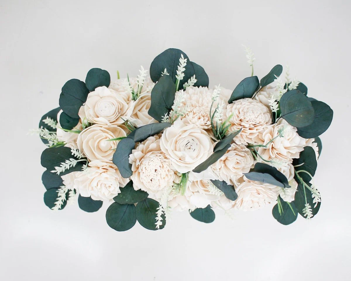 Classic All White Sympathy Arrangement Craft Kit - Image 4