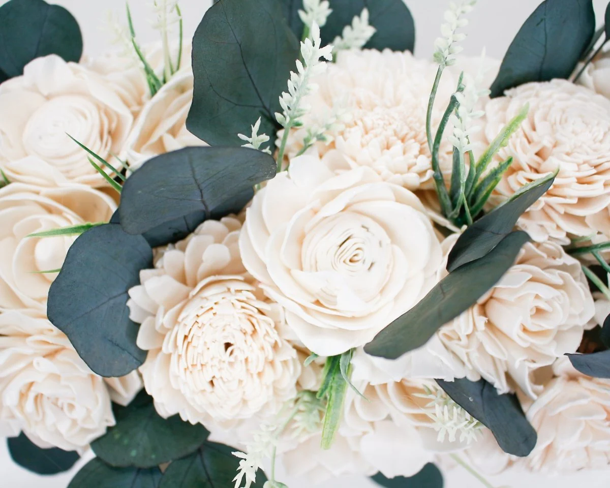Classic All White Sympathy Arrangement Craft Kit - Image 5