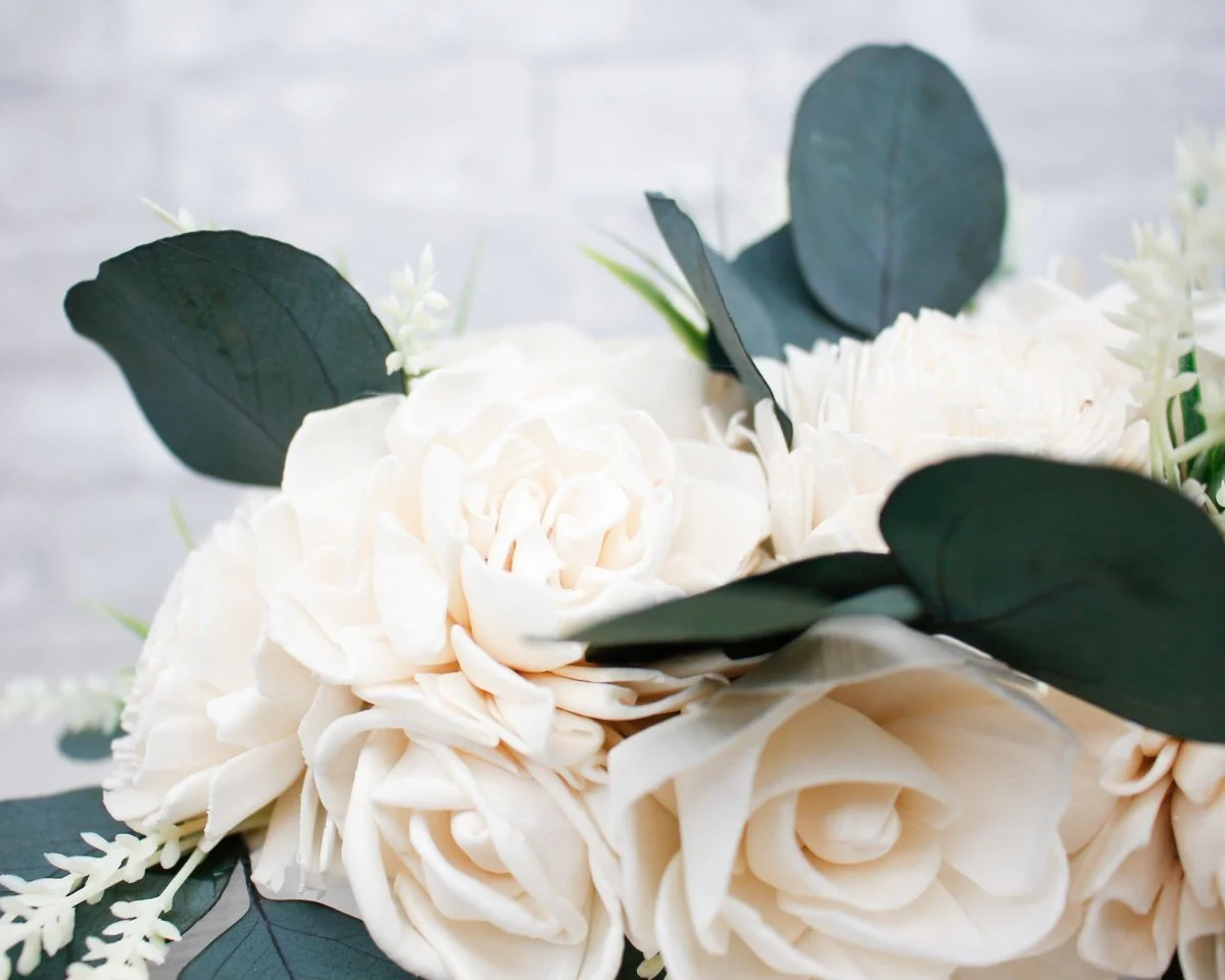 Classic All White Sympathy Arrangement Craft Kit - Image 6