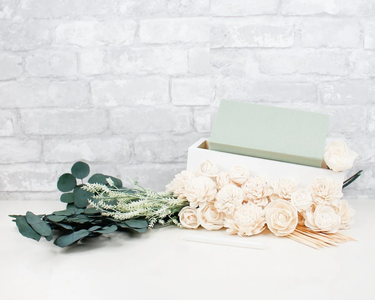 Classic All White Sympathy Arrangement Craft Kit - Image 8