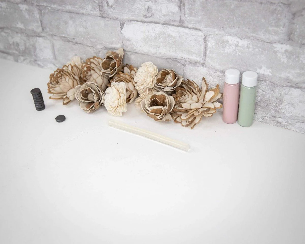 Wood Flower Magnet Set - Image 10