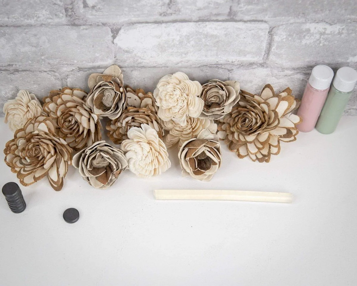 Wood Flower Magnet Set - Image 11