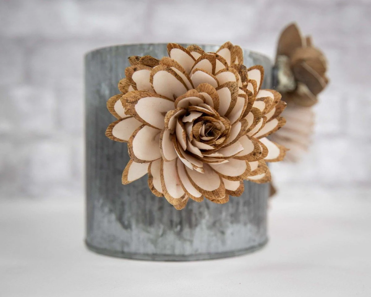 Wood Flower Magnet Set - Image 2