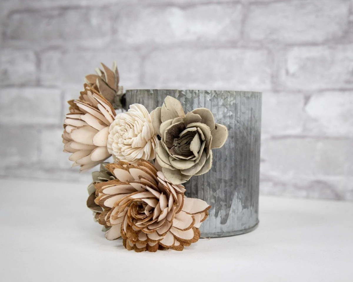 Wood Flower Magnet Set - Image 4