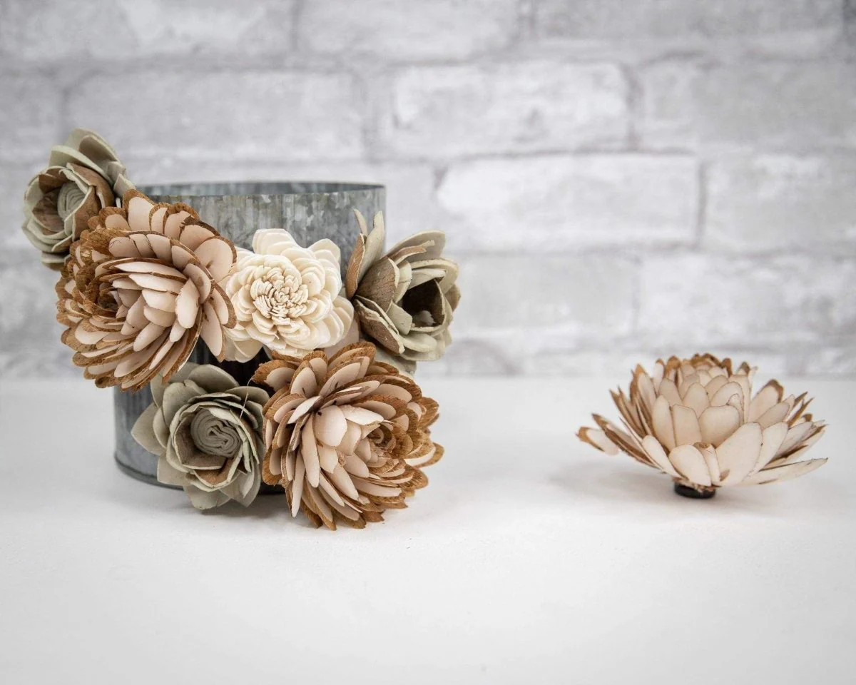 Wood Flower Magnet Set - Image 5