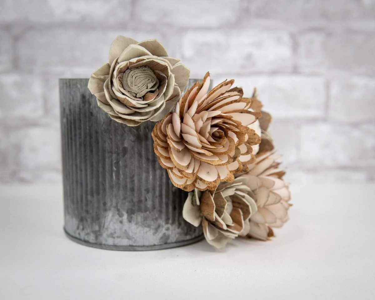 Wood Flower Magnet Set - Image 6