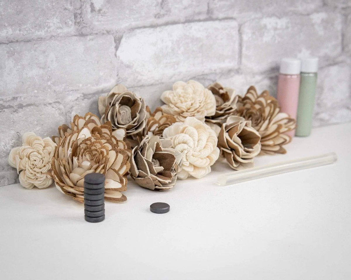 Wood Flower Magnet Set - Image 9