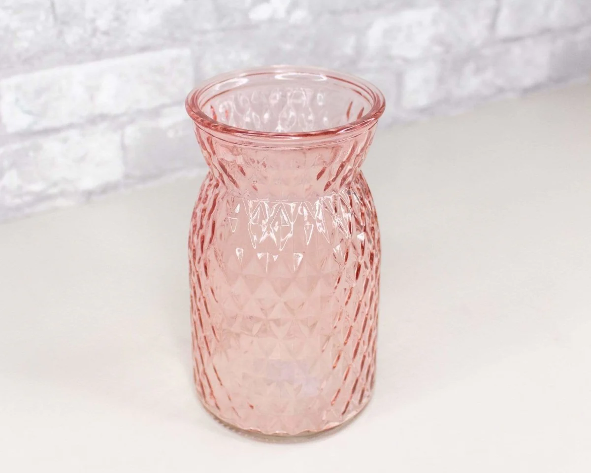 Diamond Embossed Glass Vase (Multiple Colors) - Image 5