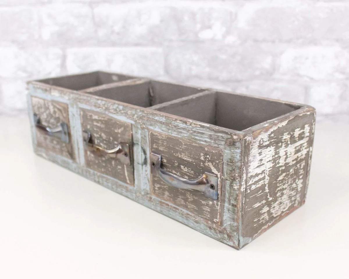 Distressed Wood Drawer Planter - Image 2