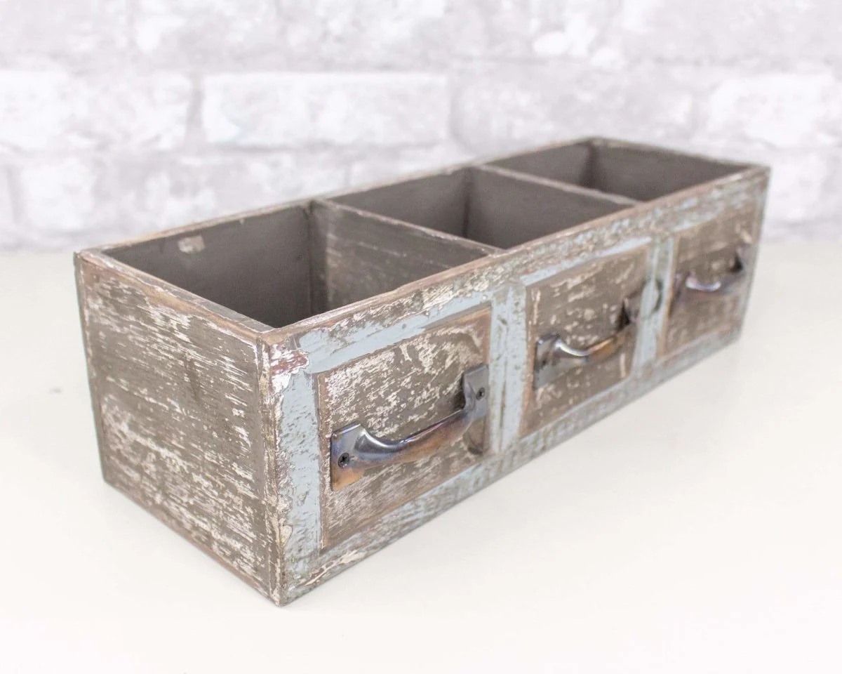 Distressed Wood Drawer Planter - Image 3