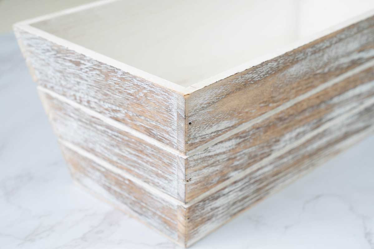Distressed Wood Planter - Image 3