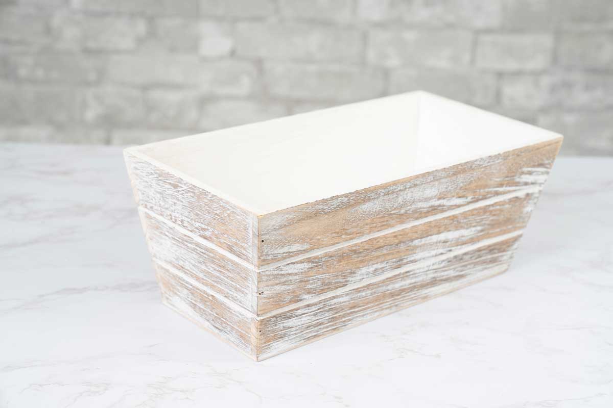 Distressed Wood Planter - Image 4