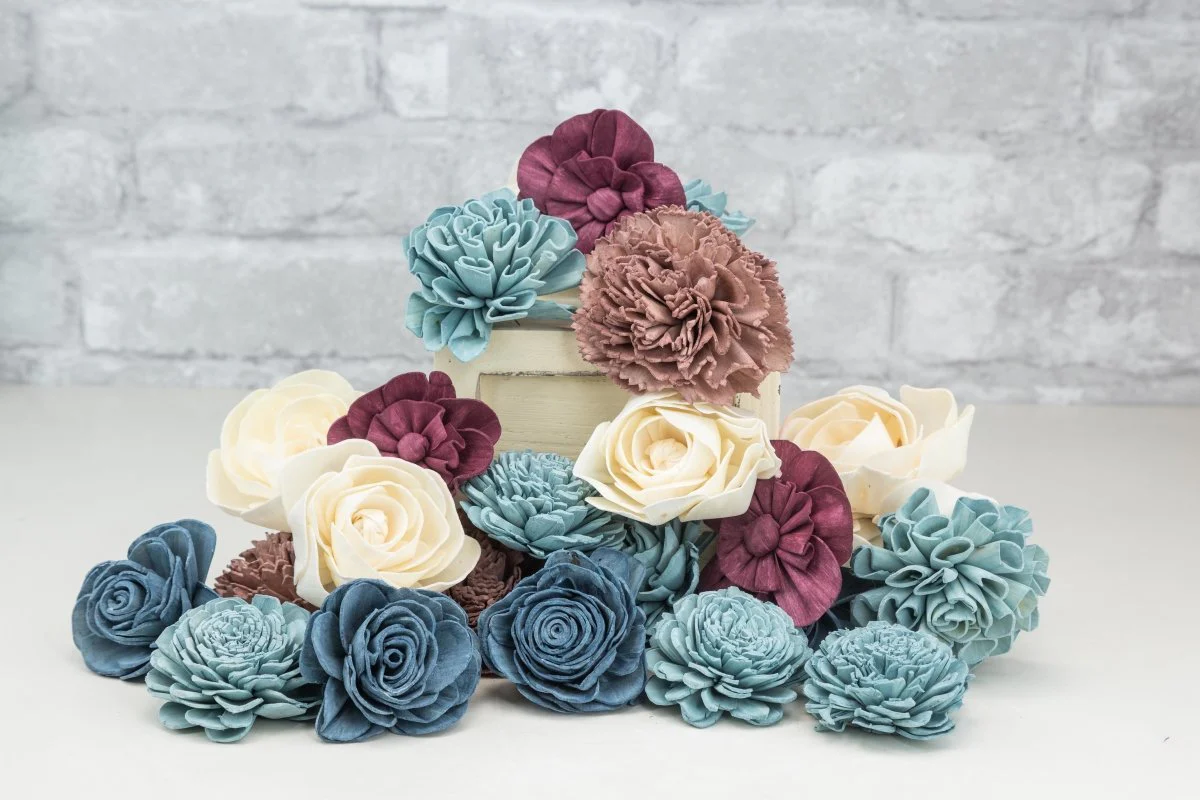 Dusty Blue and Burgundy Assortment - Image 2
