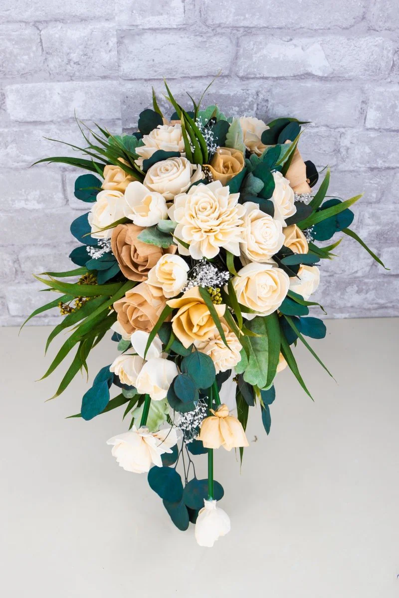 Emerald Waterfall Cascade Bouquet - Image 3