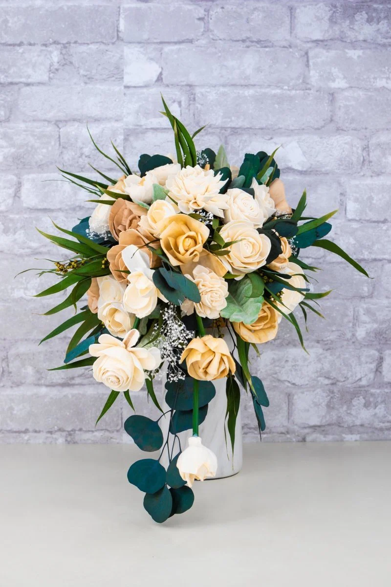 Emerald Waterfall Cascade Bouquet - Image 4