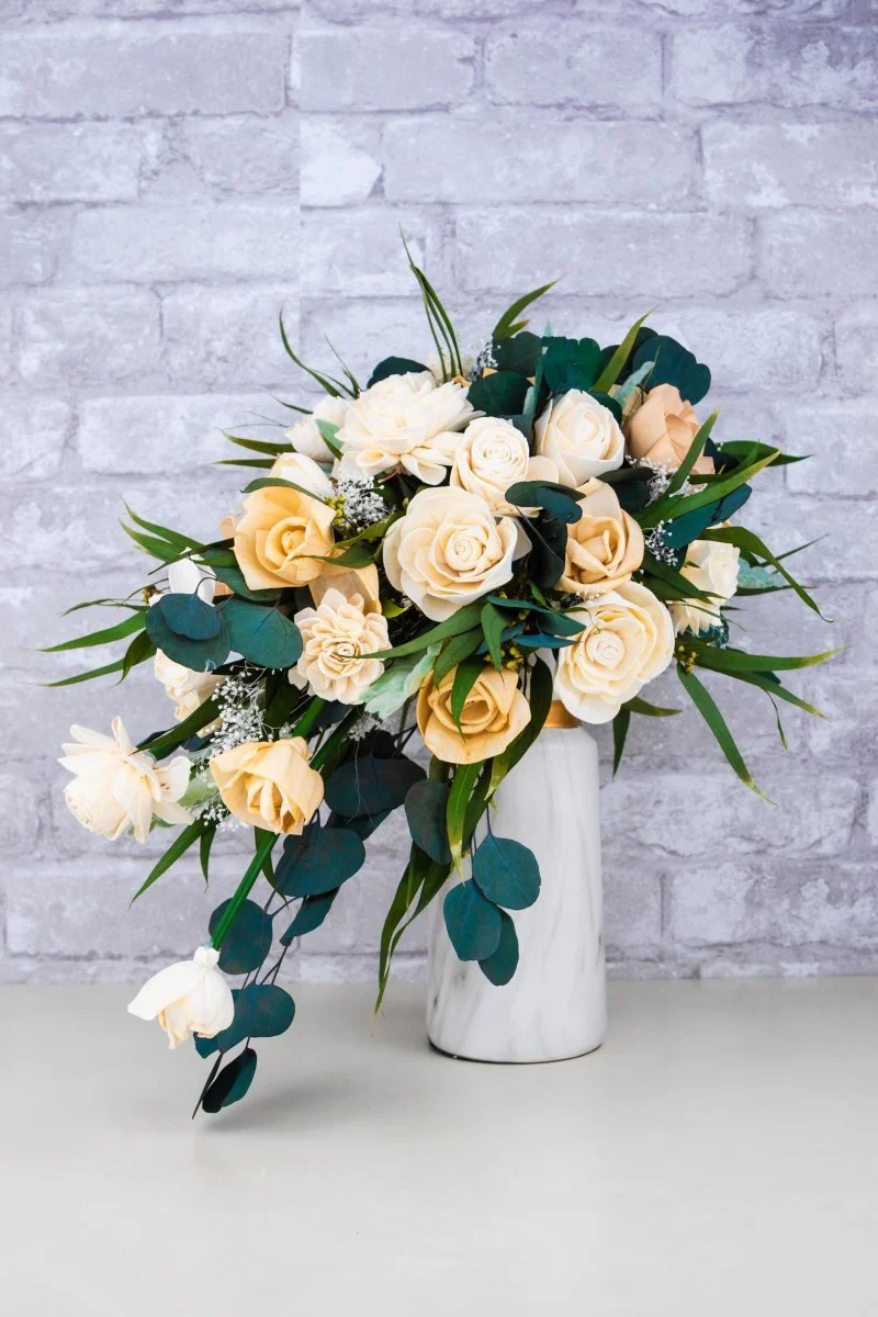 Emerald Waterfall Cascade Bouquet - Image 5