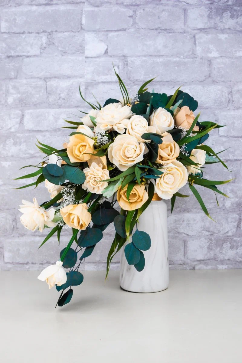 Emerald Waterfall Cascade Bouquet - Image 6