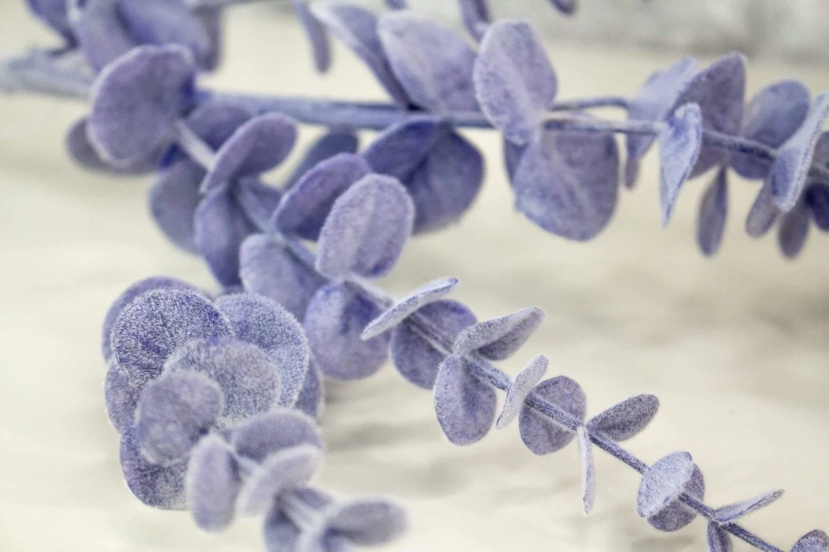 Faux Eucalyptus Spray (Purple) - Image 2